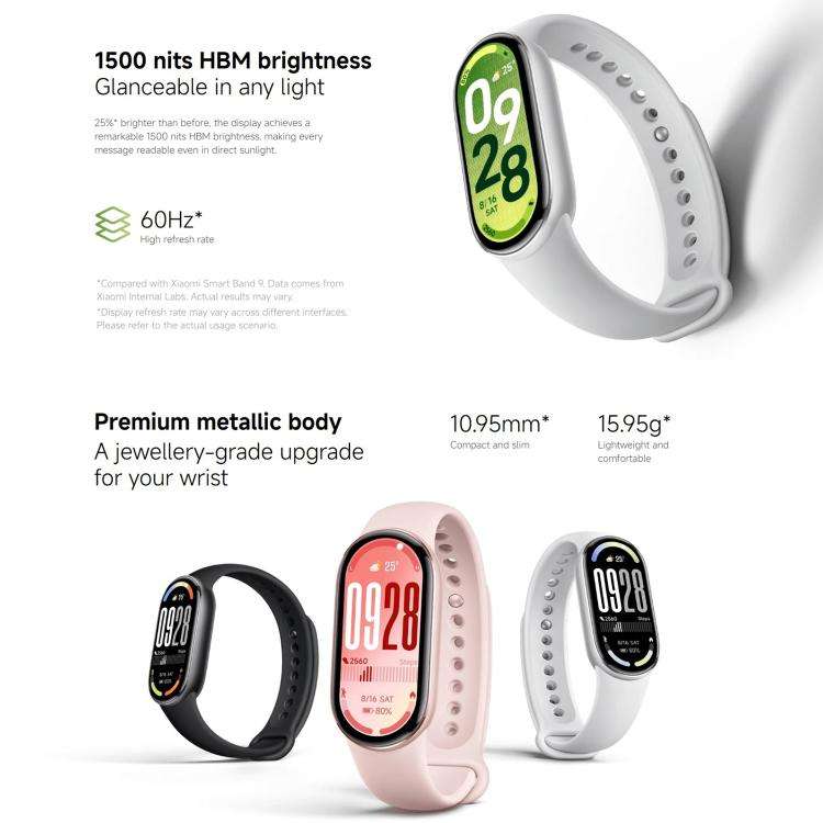 Original Xiaomi Smart Mi Band 10 1.72β AMOLED | Premium Refurbished | Waterproof 5ATM | 12-Month Warranty