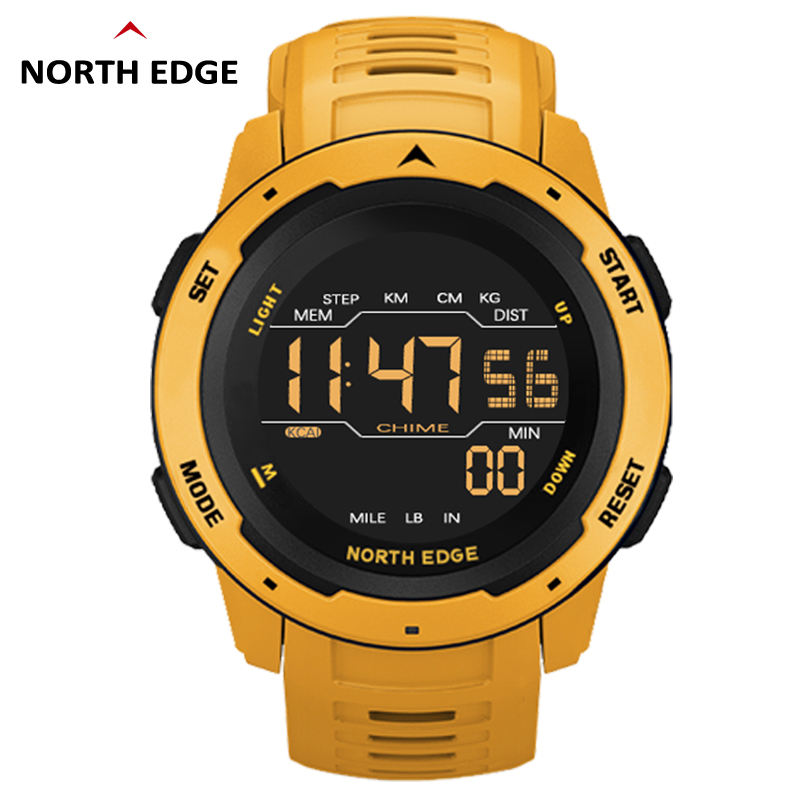 NORTH EDGE Outdoor Sports Watch – 50M Waterproof | Step Counter | Stopwatch & Countdown | Kids & Men | Premium Refurbished | 12-Month Warranty